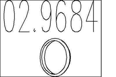 Packning, avgassystem - Clipavgasrör MTS 02.9684