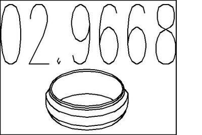 Packning, avgassystem - Clipavgasrör MTS 02.9668