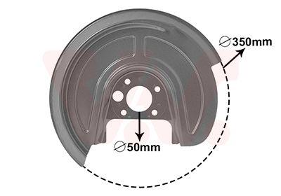 Stänkskydd för bromsar - Bromssköld VAN WEZEL 5892374