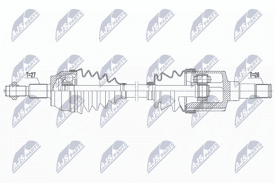 Drivaxel - Drivaxel NTY NPW-FR-164