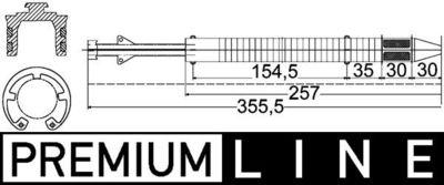 Torkfilter - Torkare,m klimatanläggning MAHLE AD 183 000P