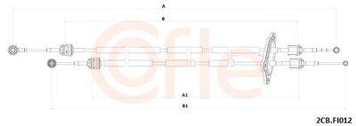 Kabel, manuell växellåda - Vajer, manuell transmission COFLE 92.2CB.FI012