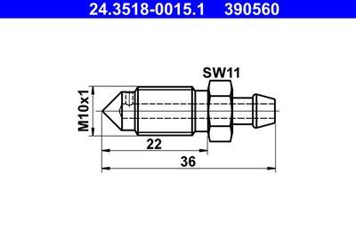 Skruvar - Ventilationsskruv /-ventil ATE 24.3518-0015.1