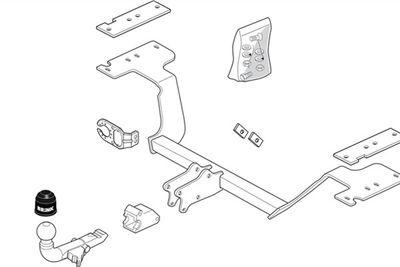 Dragkrokar och kablagekit - Släpfordonstillkoppling BRINK 401600