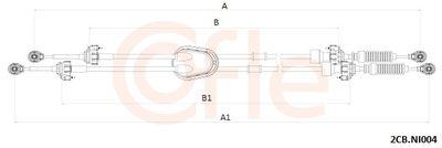 Kabel, manuell växellåda - Vajer, manuell transmission COFLE 92.2CB.NI004