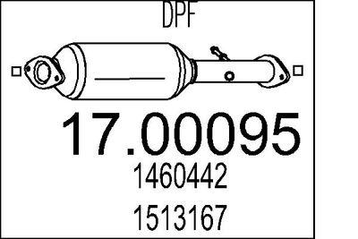 Dieselpartikelfilter - Sot-/partikelfilter, avgassystem MTS 17.00095