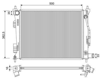 Kylare - Kylare, motorkylning VALEO 701342