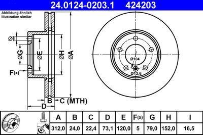 Bromsskivor - Bromsskiva ATE 24.0124-0203.1