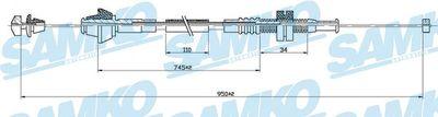 Spjällkabel - Gasvajer SAMKO C0168A