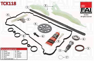 Kamkedjesats - Transmissionskedjesats FAI AUTOPARTS TCK118