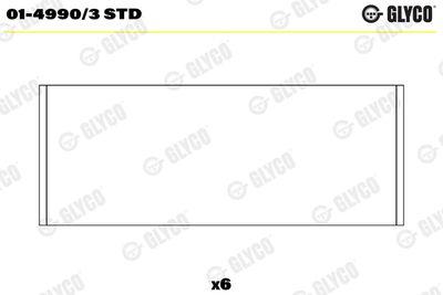 Vevaxellager - Vevstakslager GLYCO 01-4990/3 STD