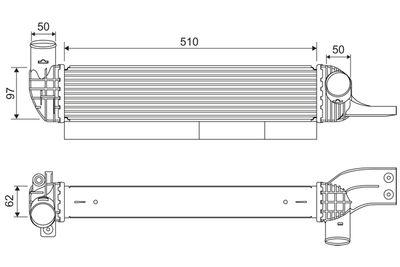 Intercooler - Laddluftkylare VALEO 822923