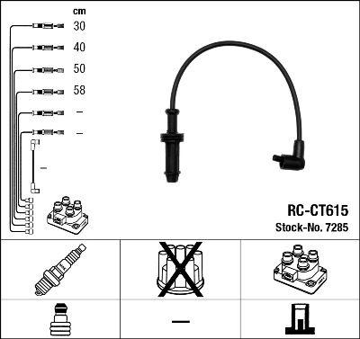 Tändkabel - Tändkabelsats NGK 7285