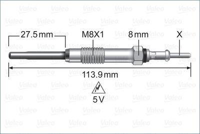 Glödstift - Glödstift VALEO 345223