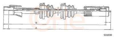 Hastighetsmätarvajer - Hastighetsmätaraxel COFLE 92.S31030