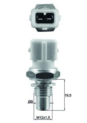 Kylvätsketemperatursensor - Sensor, kylmedelstemperatur MAHLE TSE 17