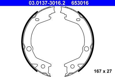 Handbroms delar - Bromsbackar, sats, parkeringsbroms ATE 03.0137-3016.2