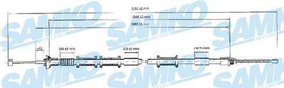 Parkeringsbromskablar - Vajer, parkeringsbroms SAMKO C1321B