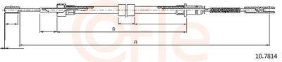 Parkeringsbromskablar - Vajer, parkeringsbroms COFLE 92.10.7814