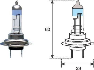 Dimljuslampa - Glödlampa, dimstrålkastare MAGNETI MARELLI 002586100000