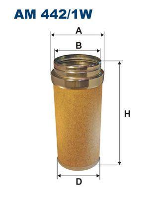 Sekundärt luftfilter/Kupéfilter - Sekundärluftfilter FILTRON AM 442/1W