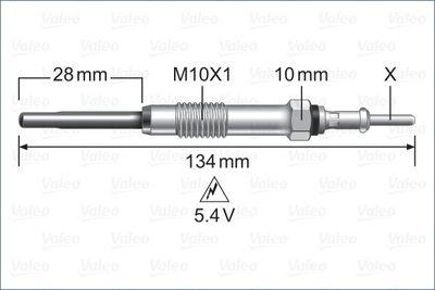 Glödstift - Glödstift VALEO 345241