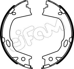 Handbroms delar - Bromsbackar, sats, parkeringsbroms CIFAM 153-499