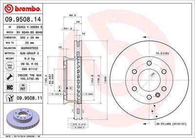 Bromsskivor - Bromsskiva BREMBO 09.9508.11