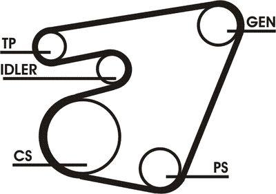 Poly v-remsats - Flerspårsremssats CONTINENTAL CTAM 6PK1715D1