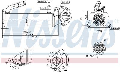 EGR-kylare - Kylare, avgasåterföring NISSENS 989321