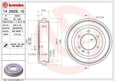 Bromstrummor - Bromstrumma BREMBO 14.D629.10