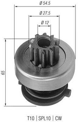 Startmotordelar - Drev, startmotor MAGNETI MARELLI 940113020166