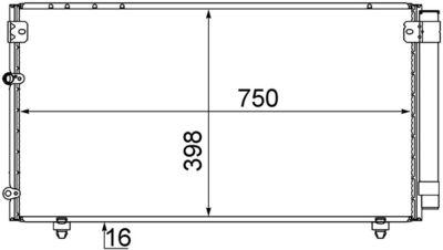 Kondensor - Kondensor, klimatanläggning MAHLE AC 606 000S