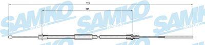 Parkeringsbromskablar - Vajer, parkeringsbroms SAMKO C0650B