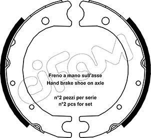 Handbroms delar - Bromsbackar, sats, parkeringsbroms CIFAM 153-440