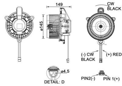 Fläktmotor - Kupéfläkt MAHLE AB 278 000P