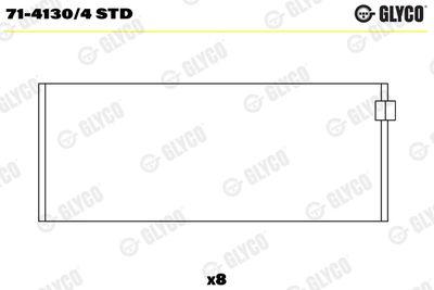 Vevaxellager - Vevstakslager GLYCO 71-4130/4 STD