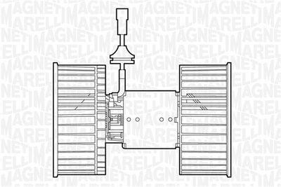 Fläktmotor - Kupéfläkt MAGNETI MARELLI 069412534010