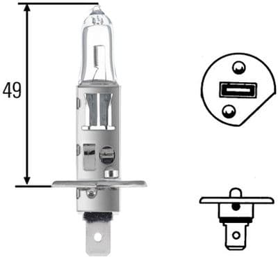 Strålkastarlampa - Glödlampa, huvudstrålkastare HELLA 8GH 002 089-501