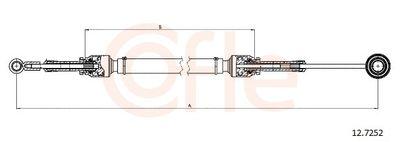 Kabel, manuell växellåda - Vajer, manuell transmission COFLE 92.12.7252