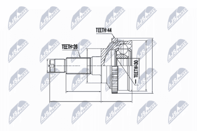 CV-led - Ledsats, drivaxel NTY NPZ-MZ-017