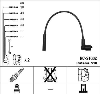 Tändkabel - Tändkabelsats NGK 7218