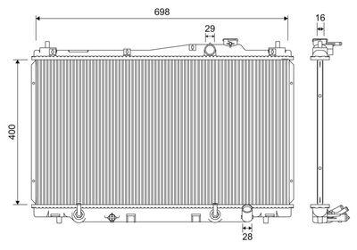 Kylare - Kylare, motorkylning VALEO 701232