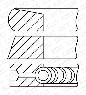 Kolvringar - Kolvringsats GOETZE ENGINE 08-452000-00