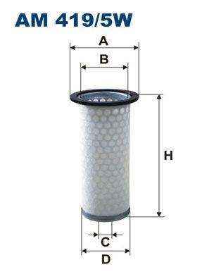 Sekundärt luftfilter/Kupéfilter - Sekundärluftfilter FILTRON AM 419/5W