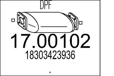 Dieselpartikelfilter - Sot-/partikelfilter, avgassystem MTS 17.00102