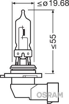 Dimljuslampa - Glödlampa, dimstrålkastare OSRAM 69005SBP