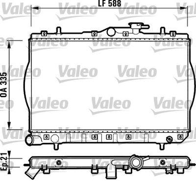 Kylare - Kylare, motorkylning VALEO 732488