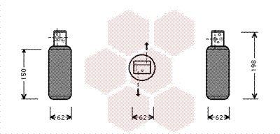 Torkfilter - Torkare,m klimatanläggning VAN WEZEL 4700D044