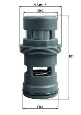 Oljetermostat - Termiostat, oljekylning MAHLE TO 18 114